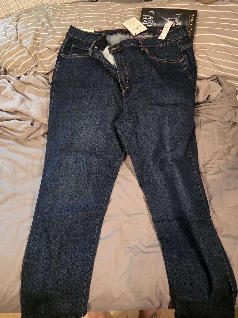 Dark Blue Women's Straight-Leg Jeans